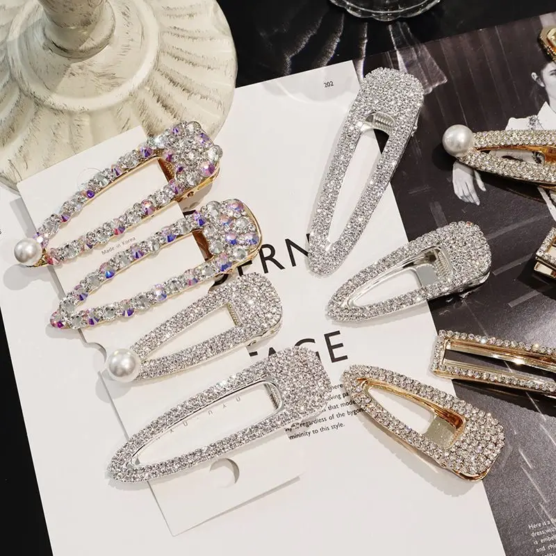 MuHan 2019 New Fashion Women Shiny Crystal Rhinestones Hair Clip Barrette Pearl Hairpin Luxury Hair Accessories For Women Girls
MuHan 2019 New Fashion Women Shiny Crystal Rhinestones Hair Clip Barrette Pearl Hairpin Luxury Hair Accessories For Women Girls