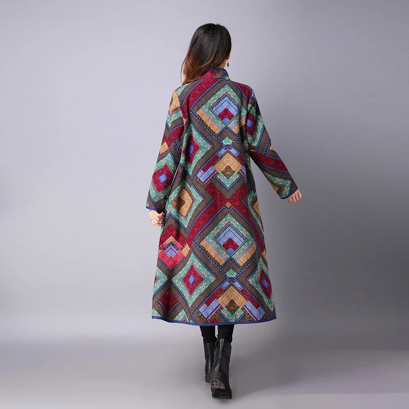 Autumn Winter Women Thick Warm Fleece Liner Coat Jacket Vintage Stand Collar Long Sleeve Long Section Tops Cotton Robe
Autumn Winter Women Thick Warm Fleece Liner Coat Jacket Vintage Stand Collar Long Sleeve Long Section Tops Cotton Robe