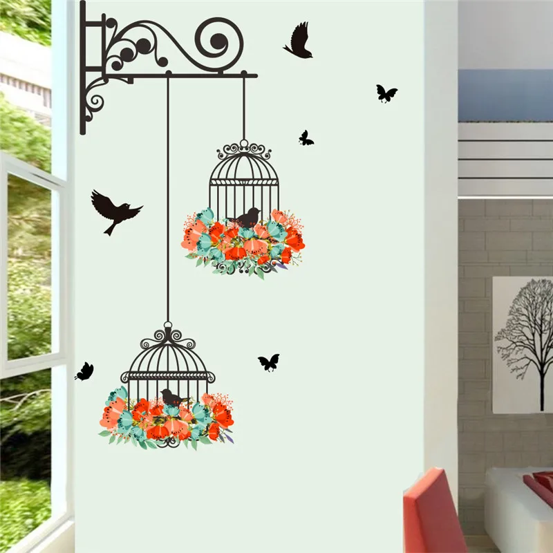 New Birdcage Flower Flying for Living room Nursery Room Wall Stickers Vinyl Wall Decals Wall Sticker for Kids Room Home Decor
New Birdcage Flower Flying for Living room Nursery Room Wall Stickers Vinyl Wall Decals Wall Sticker for Kids Room Home Decor