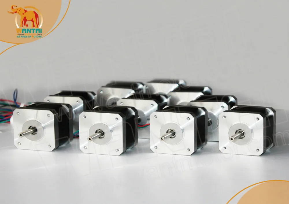 10PCS Wantai Stepper Motor 42BYGHW208 CNC 3D Makebot, reprap Printer, Laser Nema17, 12VDC, 2800g.cm, 34mm, 4-Lead,1.8 degree
10PCS Wantai Stepper Motor 42BYGHW208 CNC 3D Makebot, reprap Printer, Laser Nema17, 12VDC, 2800g.cm, 34mm, 4-Lead,1.8 degree