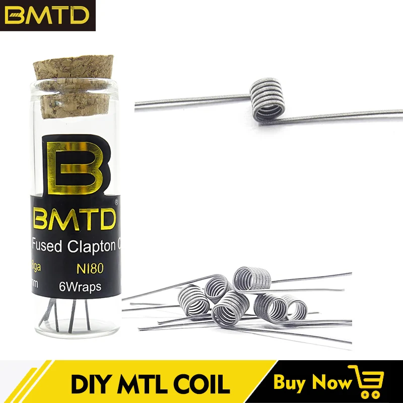 Новый сверхтонкий DIY MTL Предварительно Построенная катушка Ni80/A1/SS316L Плавленая