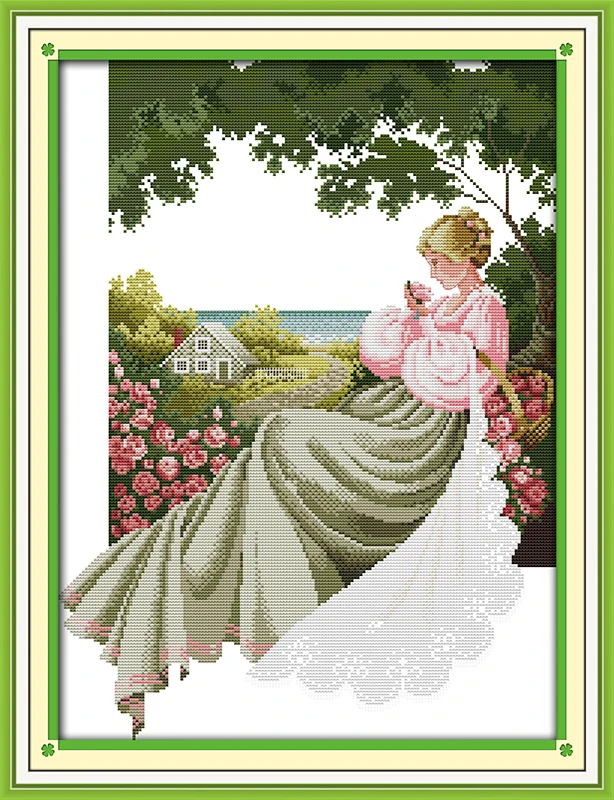 A rose garden Cross Stitch Kit Home Decorative 11CT 14CT DMC Chinese Embroidery Needlework Easy DIY Cross-stitch set Paintings
A rose garden Cross Stitch Kit Home Decorative 11CT 14CT DMC Chinese Embroidery Needlework Easy DIY Cross-stitch set Paintings