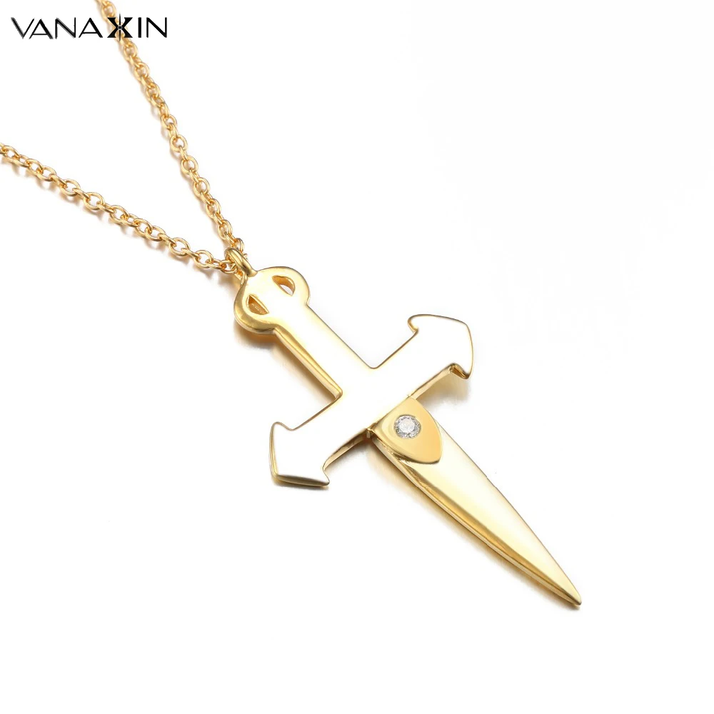 VANAXIN 925 Sterling Silver Cross Jesus Pendants&Necklace Women Trendy Statement Jewelry Bijoux Femme Gold Color Gift Box Choker
VANAXIN 925 Sterling Silver Cross Jesus Pendants&Necklace Women Trendy Statement Jewelry Bijoux Femme Gold Color Gift Box Choker