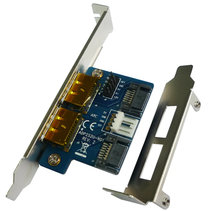 Двойной адаптер esata (eSATA + USB) на двойной SATA 2 карты питания w/кронштейн LP | Компьютеры