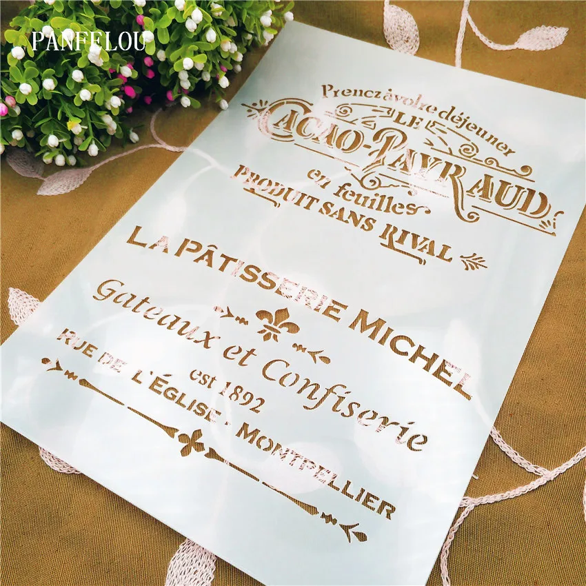 Text A scrapbook stencils spray plastic mold shield DIY cake hollow Embellishment printing lace ruler valentine
Text A scrapbook stencils spray plastic mold shield DIY cake hollow Embellishment printing lace ruler valentine