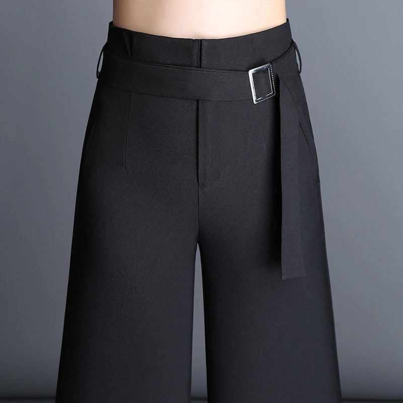 High Waisted Wide Leg Pants Women Spring Autumn Metal Buckle Sashes Elegant Office Ladies Black Pants Trousers Palazzo Pants
High Waisted Wide Leg Pants Women Spring Autumn Metal Buckle Sashes Elegant Office Ladies Black Pants Trousers Palazzo Pants