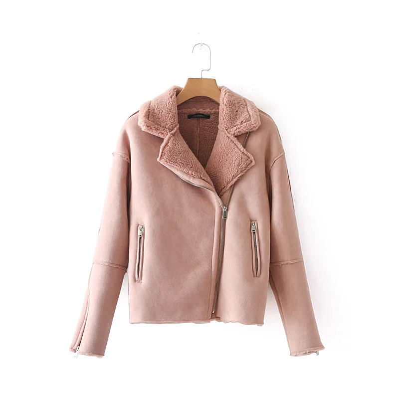 Women's hot sale jacket 2019 autumn new European and American style fashion suede faux leather zipper jacket
Women's hot sale jacket 2019 autumn new European and American style fashion suede faux leather zipper jacket
