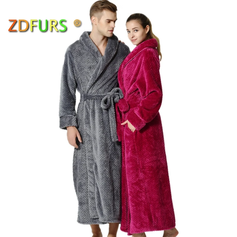 ZDFURS * Горячая Распродажа женское плотное вафельное длинное кимоно банный халат