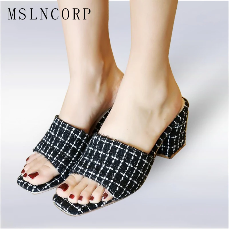 plus size 34-43 Fashion Peep Toe Chunky Heel Women Mules Female Casual Slides Sandals Thick High Heel Slippers Shoes Footwear
plus size 34-43 Fashion Peep Toe Chunky Heel Women Mules Female Casual Slides Sandals Thick High Heel Slippers Shoes Footwear