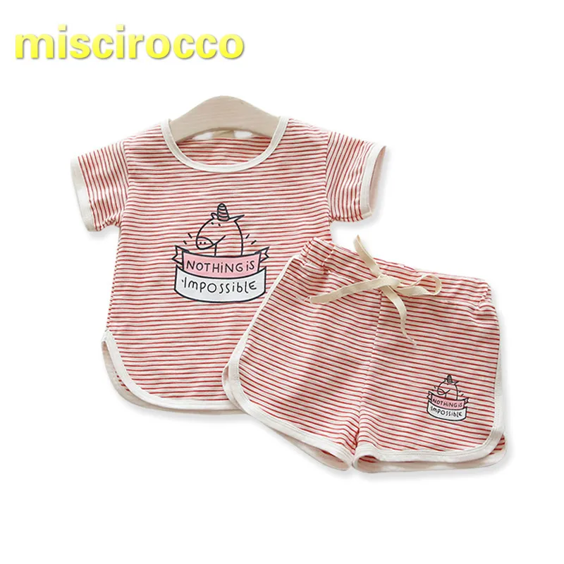Summer Girls Sports Suit Unicorn Breathable Striped Short SleeveT-shirt Children's Cotton Two-piece Thin Cute
Summer Girls Sports Suit Unicorn Breathable Striped Short SleeveT-shirt Children's Cotton Two-piece Thin Cute