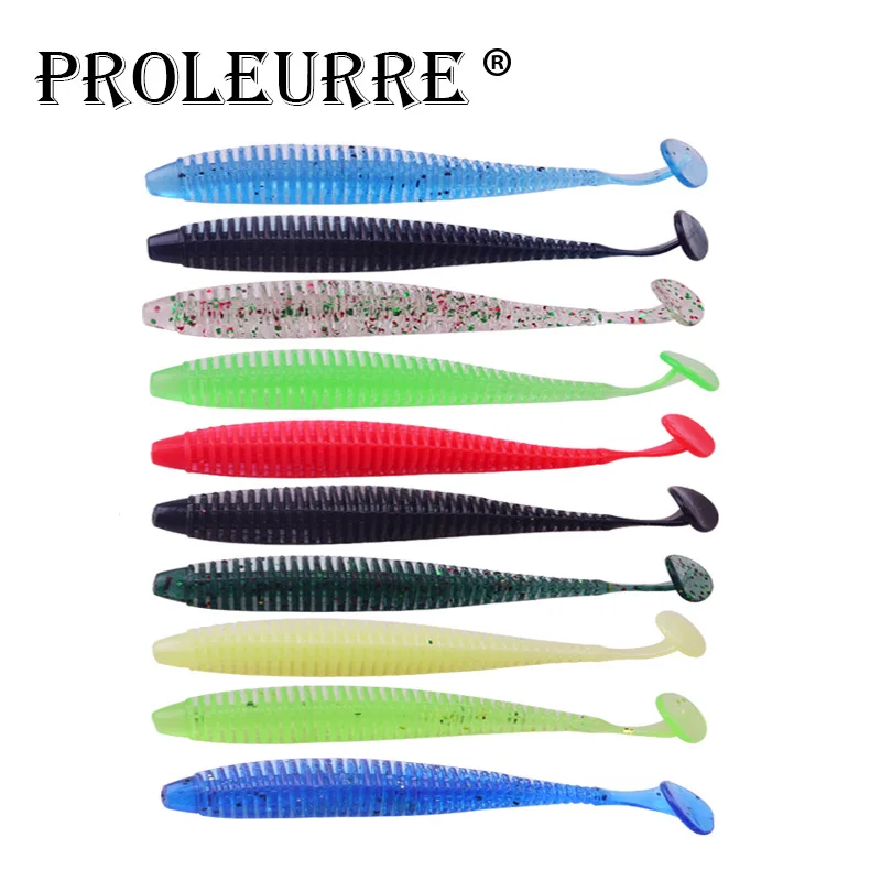 Proleurre 10pcs/pack T Tail Silicone Jig Wobbler Soft Bait 3g 9.5cm Soft Lure Artificial Bass Swimbait For Carp Fishing Pesca
Proleurre 10pcs/pack T Tail Silicone Jig Wobbler Soft Bait 3g 9.5cm Soft Lure Artificial Bass Swimbait For Carp Fishing Pesca