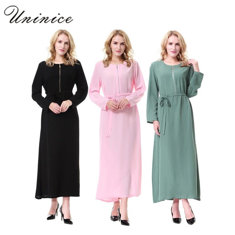 Исламское женское мусульманское платье макси abaya Jalabiya Jilbabs туника с длинным