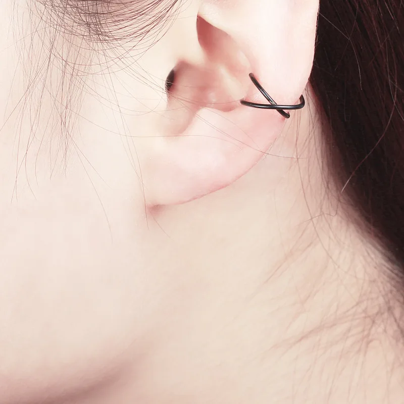 European simple clip earrings for women made by alloy 3 colors not fade Fashion Twisted female party gift | Украшения и