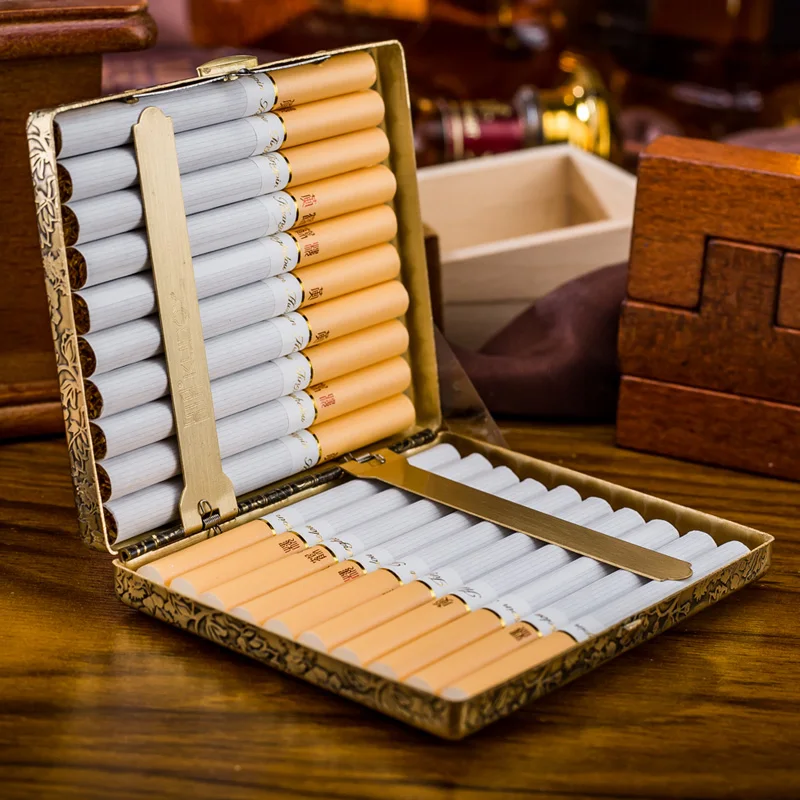 Fugui Peony Flower 20 Embossed Copper Cigarette Box Men's Ultra-thin Creative Individual Retro Cigarette Clip
Fugui Peony Flower 20 Embossed Copper Cigarette Box Men's Ultra-thin Creative Individual Retro Cigarette Clip