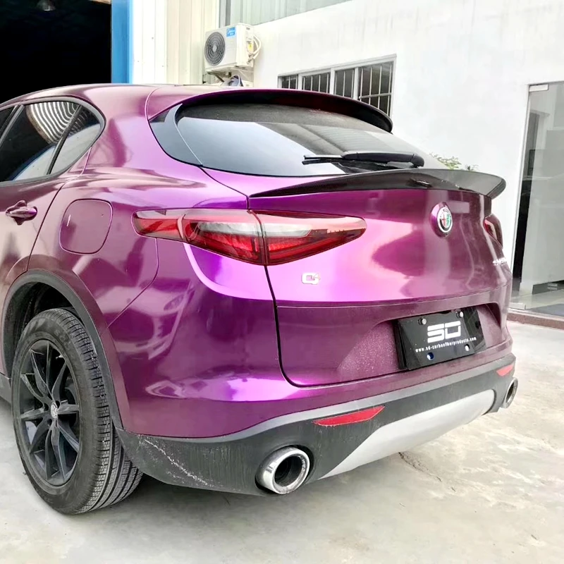 Спойлер для Alfa Romeo Stelvio спойлер заднего багажника из углеродного волокна черная