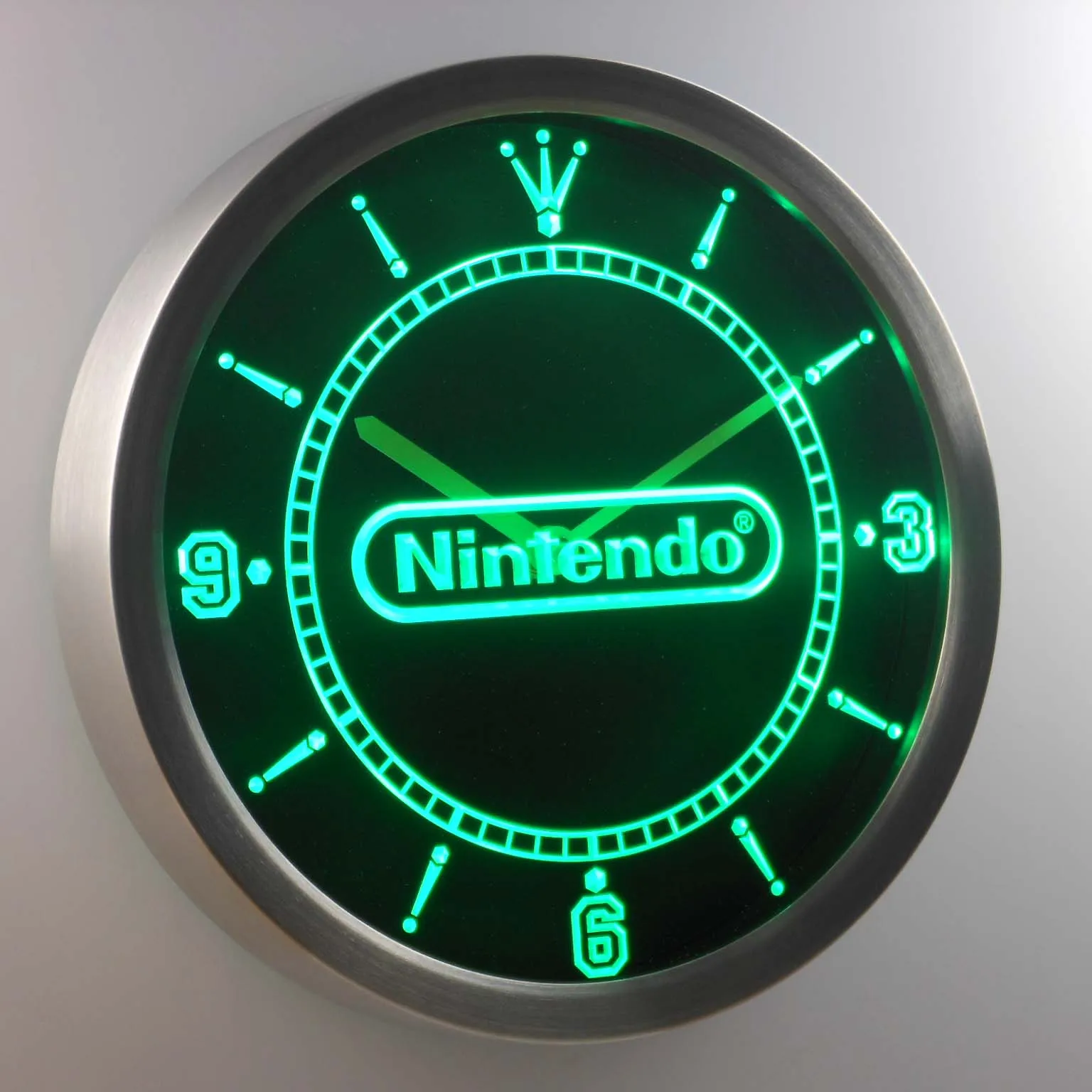Nc0196 Nintendo игровая комната неоновые световые знаки Светодиодные настенные часы |