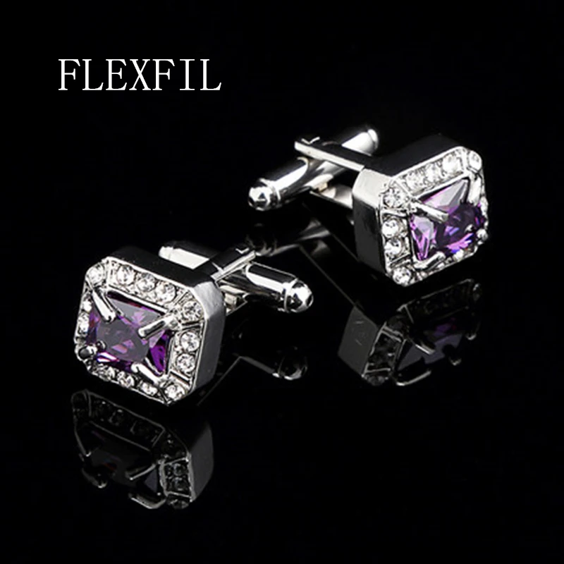 FLEXFIL New Jewelry Brand purple Crystal Ball Cuff link Wholesale Buttons designer High Quality shirt cufflinks for mens new hot
FLEXFIL New Jewelry Brand purple Crystal Ball Cuff link Wholesale Buttons designer High Quality shirt cufflinks for mens new hot