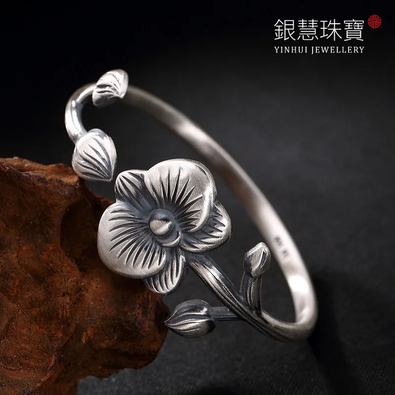 Fine Silver Blooming Flowers Butterfly Orchid Silver Ways Bracelet Wholesale High-grade Openings
Fine Silver Blooming Flowers Butterfly Orchid Silver Ways Bracelet Wholesale High-grade Openings