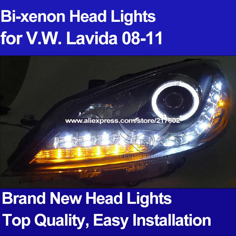 for Volkswagen Lavida LED Light Angel Eye Bi-xenon Tuning Head lights 2008-2011 Top Quality Easy Installation Error free YZ
for Volkswagen Lavida LED Light Angel Eye Bi-xenon Tuning Head lights 2008-2011 Top Quality Easy Installation Error free YZ