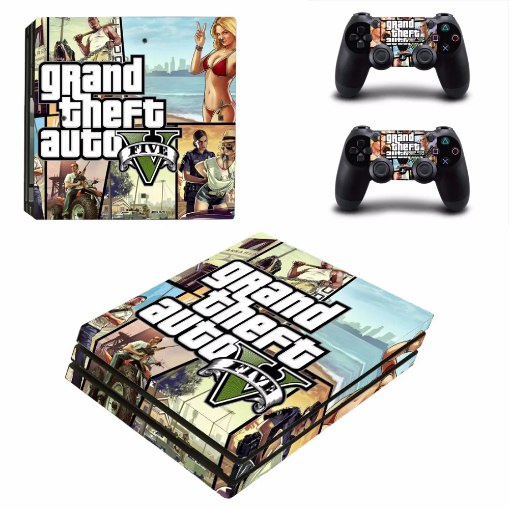 Новинка наклейка Grand Theft Auto V GTV для Sony Playstation 4 PS4 Pro рекламная консоль + пленка