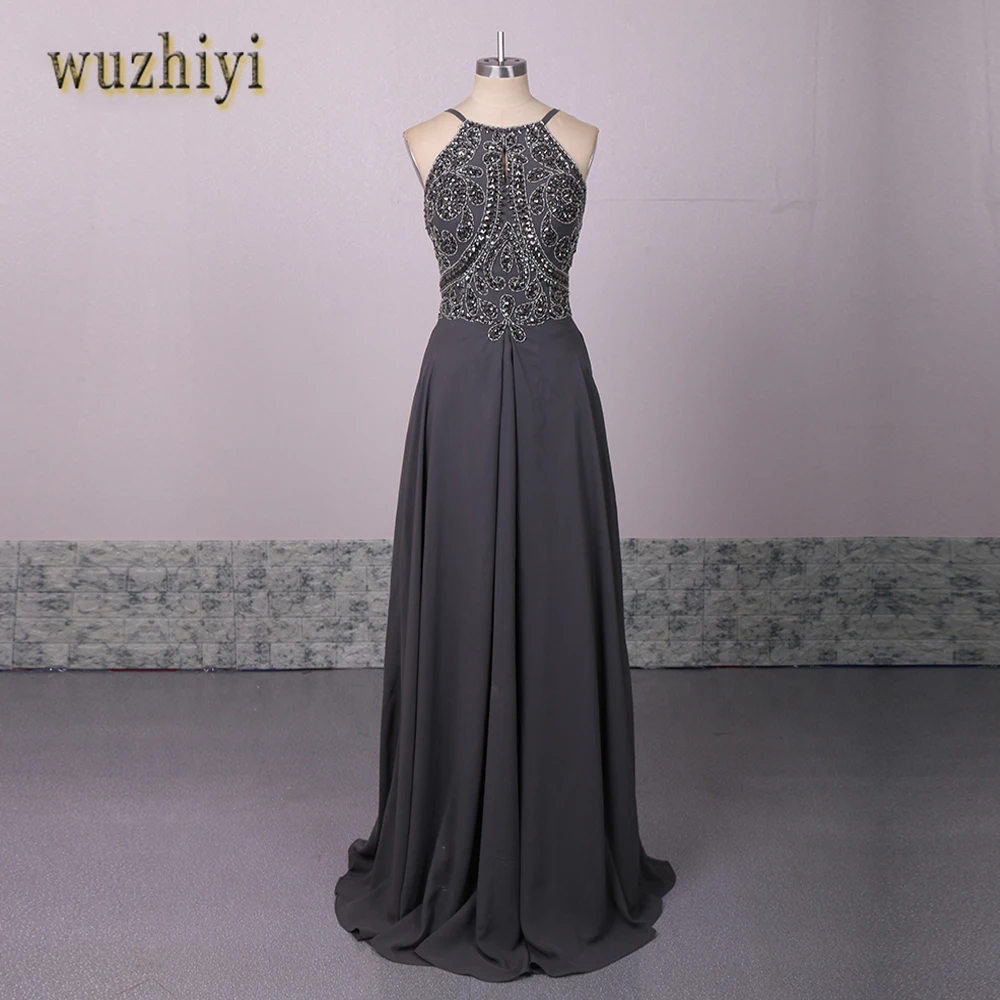 wuzhiyi vestido de festa Sliver Beading Crystal Prom dresses 2017 New Arrival Chifom Custom made Prom dress With Sweep Train
wuzhiyi vestido de festa Sliver Beading Crystal Prom dresses 2017 New Arrival Chifom Custom made Prom dress With Sweep Train