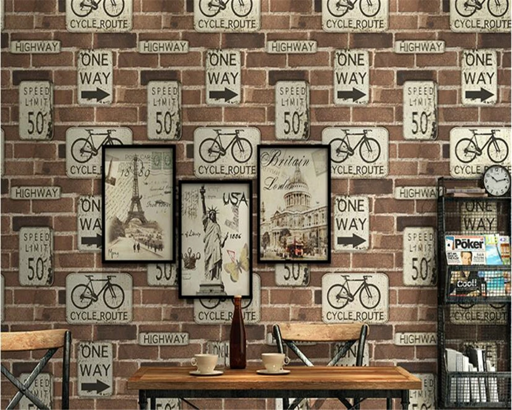 beibehang Vintage brick brick pattern alphabet bike bicycle 3d wallpaper personalized restaurant clothing shop cafe wall paper
beibehang Vintage brick brick pattern alphabet bike bicycle 3d wallpaper personalized restaurant clothing shop cafe wall paper