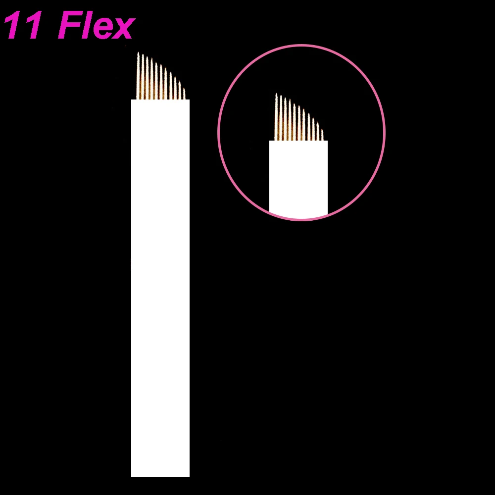 500 pcs 11 Flex Microblades Needles Permanent Makeup EYEBROW Blades Manual MICROBLADING Pen and 3D Embroidery 0.25mm White Pin
500 pcs 11 Flex Microblades Needles Permanent Makeup EYEBROW Blades Manual MICROBLADING Pen and 3D Embroidery 0.25mm White Pin