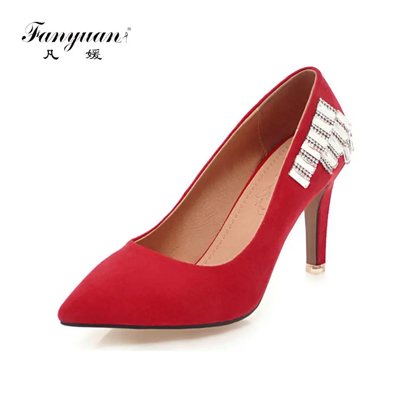 fanyuan New women hot pumps pointed toe shallow high heels shoes big size 34-46 party shoes rhinestone elegant single shoes
fanyuan New women hot pumps pointed toe shallow high heels shoes big size 34-46 party shoes rhinestone elegant single shoes