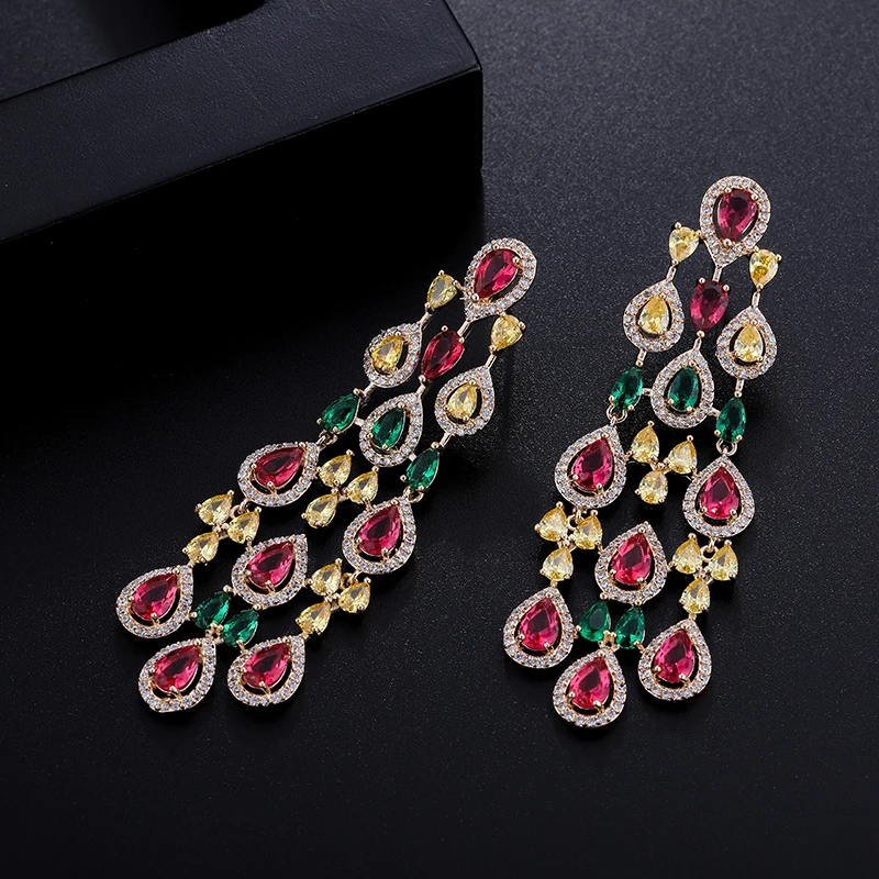 YANMEI Luxury Oval CZ Dangle Earrings For Women Geometric Water Drop Shape Boucle D'oreille Fashion Jewelry YME7730
YANMEI Luxury Oval CZ Dangle Earrings For Women Geometric Water Drop Shape Boucle D'oreille Fashion Jewelry YME7730