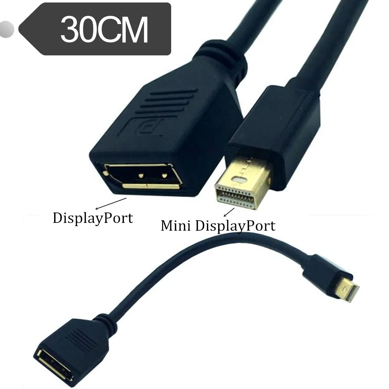 Mini DisplayPort мужчин и DP шин большой Женский к Мужской позолоченный кабель 0 3 м |