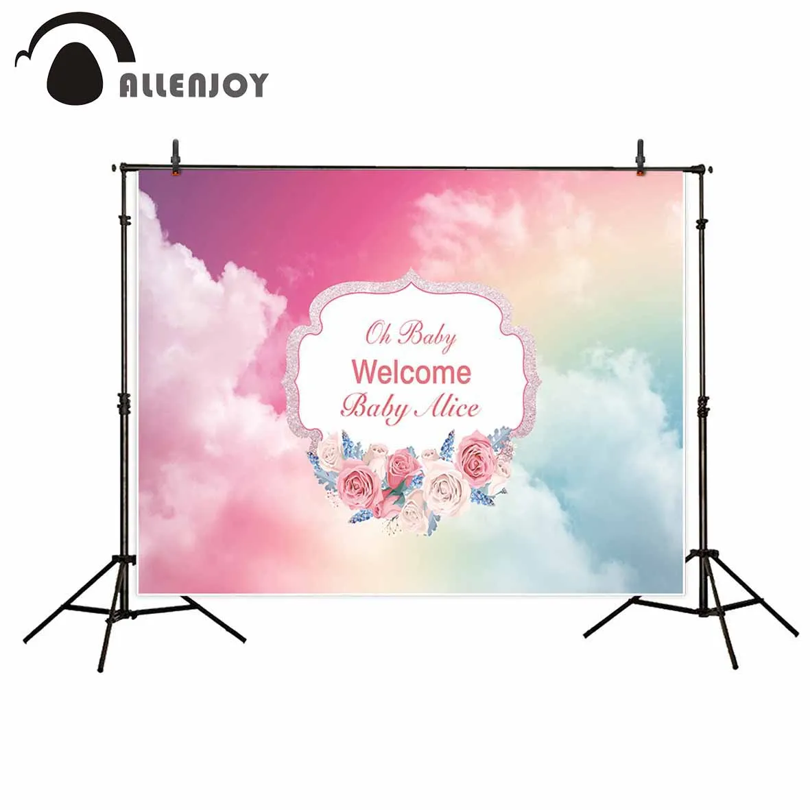 Allenjoy new arrivals photo backdrops Color cloud cartoon flowers cute birthday baptism Photographic background for studio
Allenjoy new arrivals photo backdrops Color cloud cartoon flowers cute birthday baptism Photographic background for studio