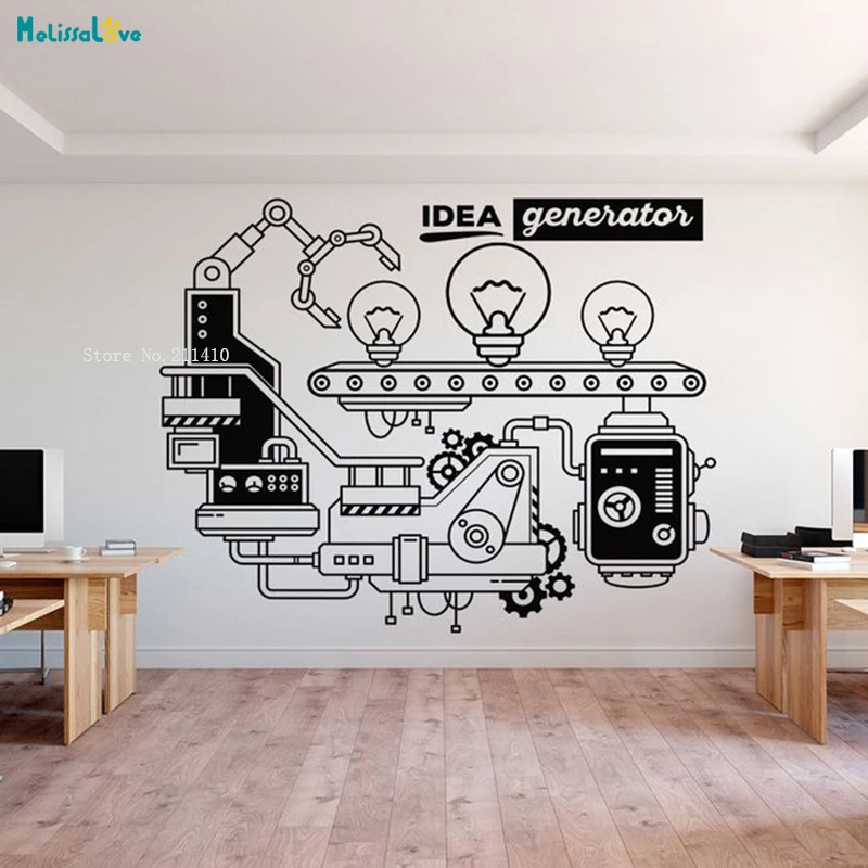Idea Generator Office Wall Decal Supplies Business Process Decoration Removable Murals Vinyl New Design Art Sticker YT1455
Idea Generator Office Wall Decal Supplies Business Process Decoration Removable Murals Vinyl New Design Art Sticker YT1455