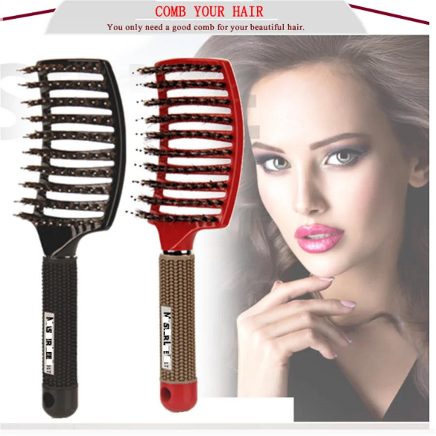 Hair Scalp Massage Comb Hairbrush Bristle&Nylon Women Wet Curly Detangle Hair Brush for Salon Hairdressing Styling Tools
Hair Scalp Massage Comb Hairbrush Bristle&Nylon Women Wet Curly Detangle Hair Brush for Salon Hairdressing Styling Tools