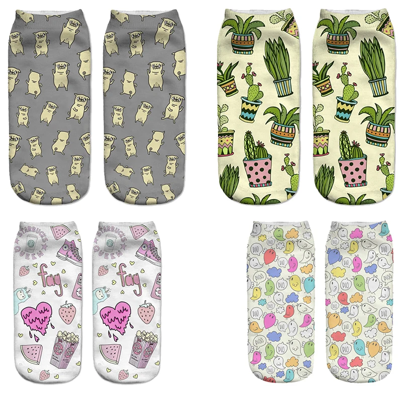 3D Plantlife cactus Women Creative Printed Socks Female Pug Chicken Funny Socks Burger Multicolor Fruit Socks Girl Graffiti
3D Plantlife cactus Women Creative Printed Socks Female Pug Chicken Funny Socks Burger Multicolor Fruit Socks Girl Graffiti