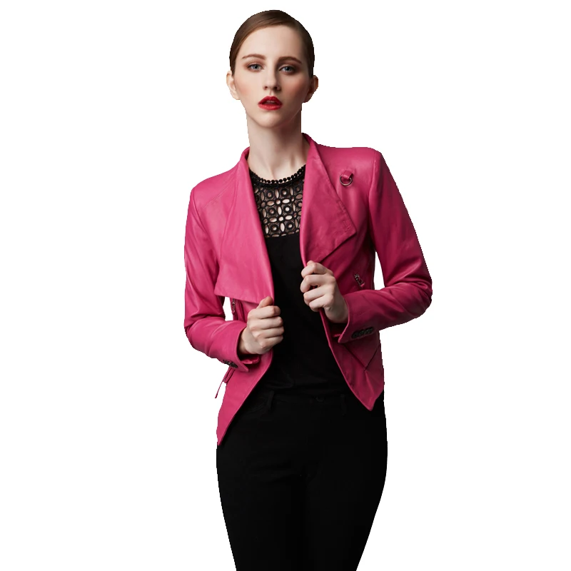 Factory 2016 Genuine Leather Jacket Women Real Soft Sheep Skin Fashion Black Pink Slim Fit Short Bomber Motorcycle Jackets
Factory 2016 Genuine Leather Jacket Women Real Soft Sheep Skin Fashion Black Pink Slim Fit Short Bomber Motorcycle Jackets