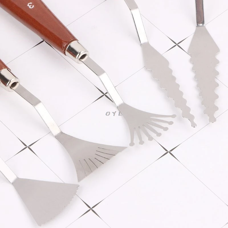 9pcs/set Professional Stainless Steel Artist Oil Painting Palette Knife Spatula Paint Pallet Art | Канцтовары для офиса и дома