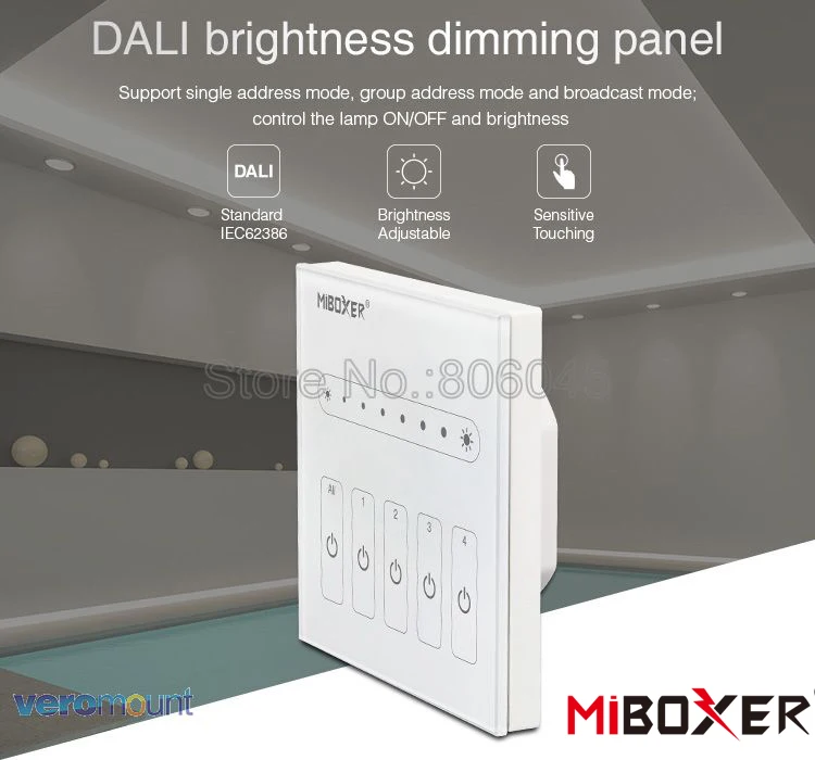 MiBOXER DALI 86 Touch Panel Drightness Dimming Smart LED Dimmer Controller DP1 for LED Strip
MiBOXER DALI 86 Touch Panel Drightness Dimming Smart LED Dimmer Controller DP1 for LED Strip