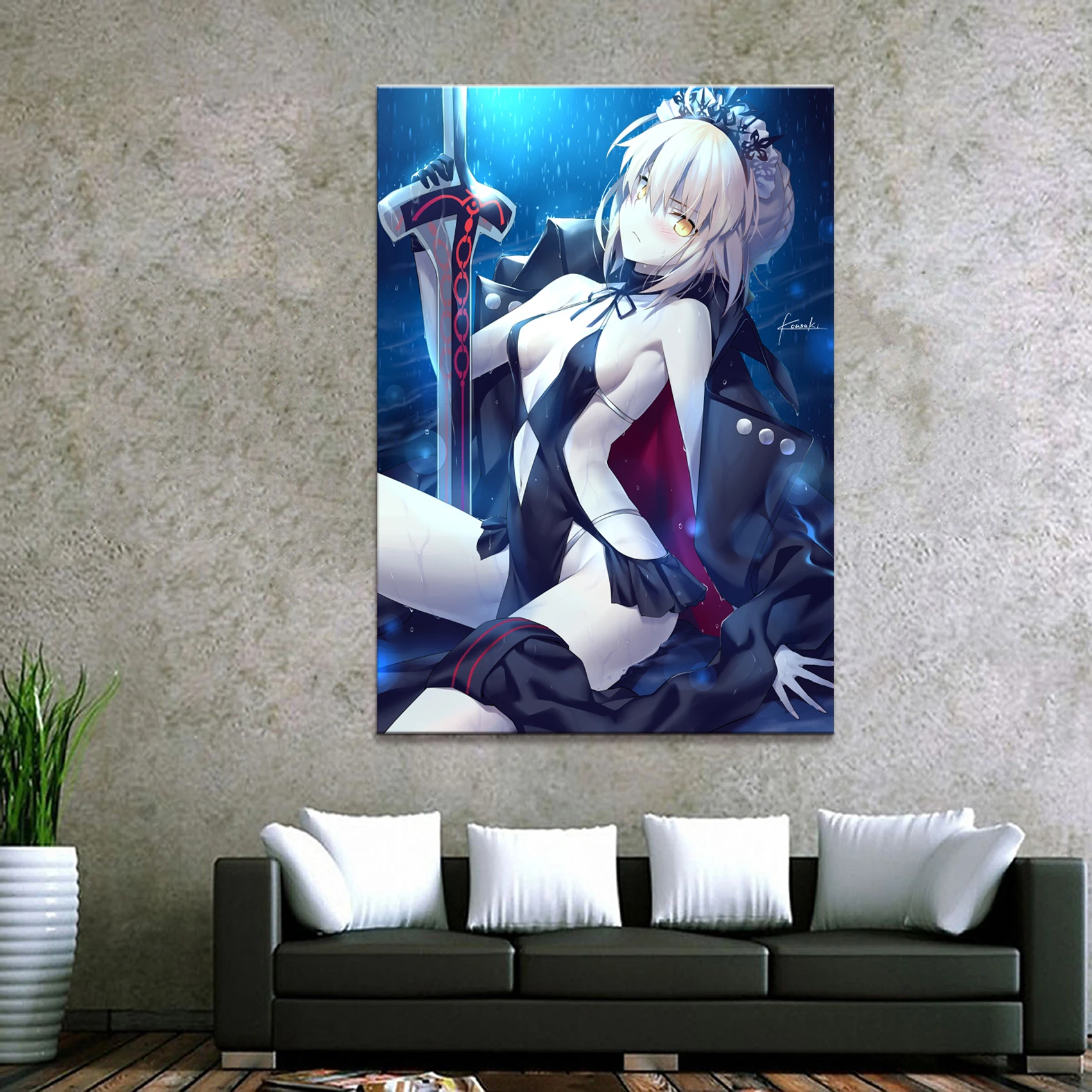 Домашний декор холст 1 штука милый сексуальный аниме Fate Grand Order художественные