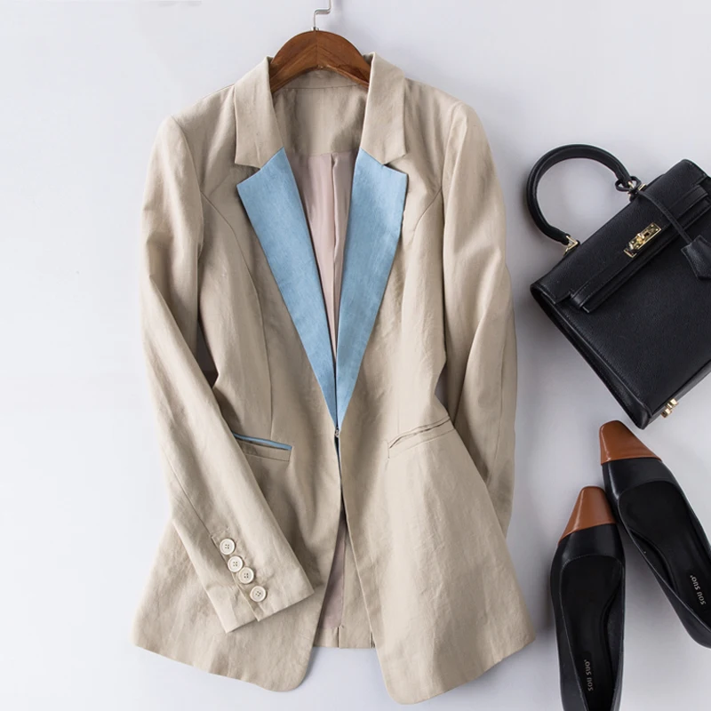 new women's cotton linen small suit female jacket long-sleeved Cotton and linen suit autumn slim long casual suit blazer jacket
new women's cotton linen small suit female jacket long-sleeved Cotton and linen suit autumn slim long casual suit blazer jacket