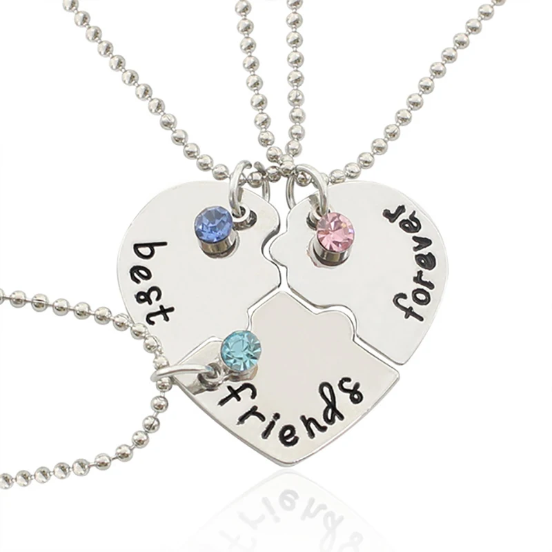 Fashion Best Friend Pendant Necklace 3 Pieces / Set Of Broken Heart Chain Necklace Inlaid Men's And Women's Rhinestone Jewelry
Fashion Best Friend Pendant Necklace 3 Pieces / Set Of Broken Heart Chain Necklace Inlaid Men's And Women's Rhinestone Jewelry