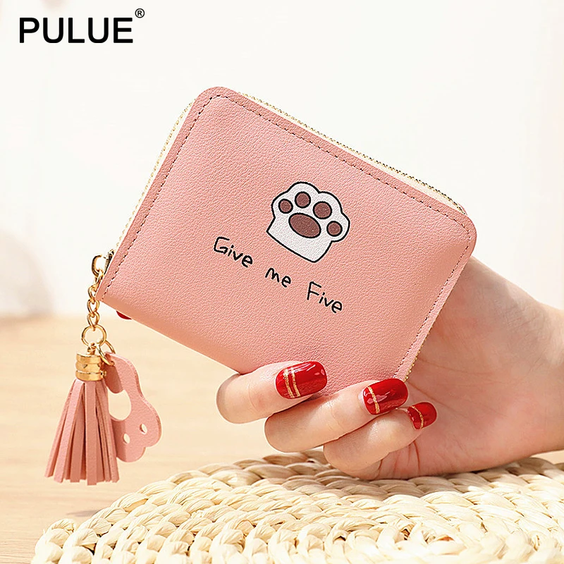 Super Cute Cat Paw Prints Tassel Women Wallet Short Leather Small Wallets Female Zipper Coin Purses Money Card Holder Handbag
Super Cute Cat Paw Prints Tassel Women Wallet Short Leather Small Wallets Female Zipper Coin Purses Money Card Holder Handbag