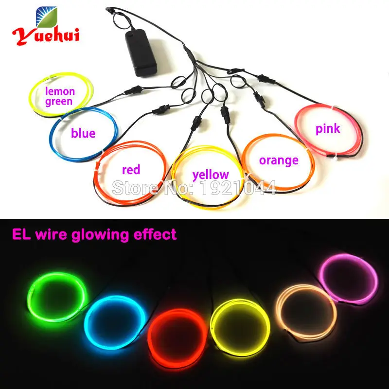 1Meter x 6PCS multicolor 1.3mm electroluminescent wire light flexible EL wire neon tube rope For toys/craft party decoration
1Meter x 6PCS multicolor 1.3mm electroluminescent wire light flexible EL wire neon tube rope For toys/craft party decoration