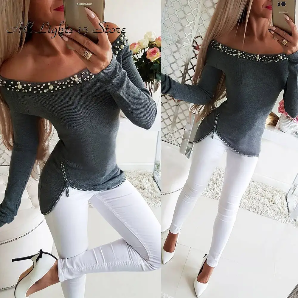 Sexy Off The Shoulder Top Long Sleeve Black Blouse Women Spring Slim Fit Peal Slash Neck Zip Blouse Blusas Mujer De Moda 2022
Sexy Off The Shoulder Top Long Sleeve Black Blouse Women Spring Slim Fit Peal Slash Neck Zip Blouse Blusas Mujer De Moda 2022