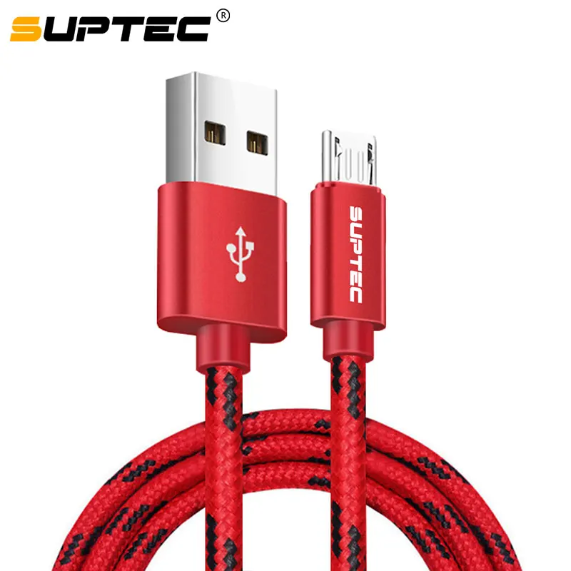 Кабель Micro USB SUPTEC 2 4 А 1 м 3 кабель для быстрой зарядки и передачи данных Android Samsung S6 S7