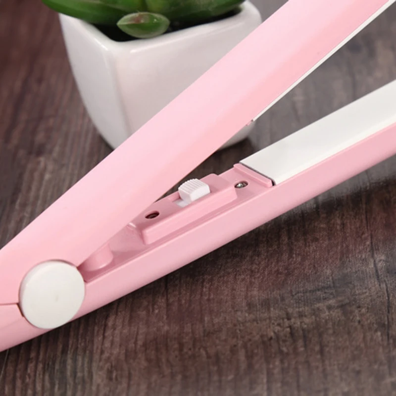 Us Plug New Mini Straight Hair Iron Flat Curls Salon Styling Tools Fast Straightening Dual-Use Bangs C | Красота и здоровье