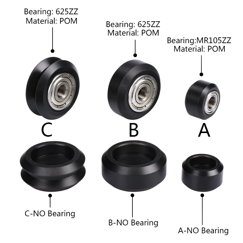 CNC Openbuilds Plastic Wheel POM Small&big Models Pulley Gear Passive Round Wheel Perlin Wheel V Type For V-Slot
CNC Openbuilds Plastic Wheel POM Small&big Models Pulley Gear Passive Round Wheel Perlin Wheel V Type For V-Slot