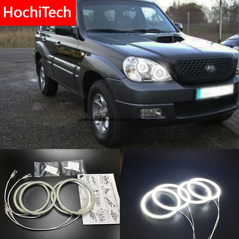 HochiTech для Hyundai townan 2001 07 ультра яркий SMD белый светодиодный ангельские глазки лм 12 В
