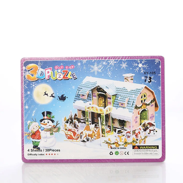 10pcs/lot Christmas House Decorations 3D Building Puzzle Model of Children's Toys Wholesale Gift
10pcs/lot Christmas House Decorations 3D Building Puzzle Model of Children's Toys Wholesale Gift