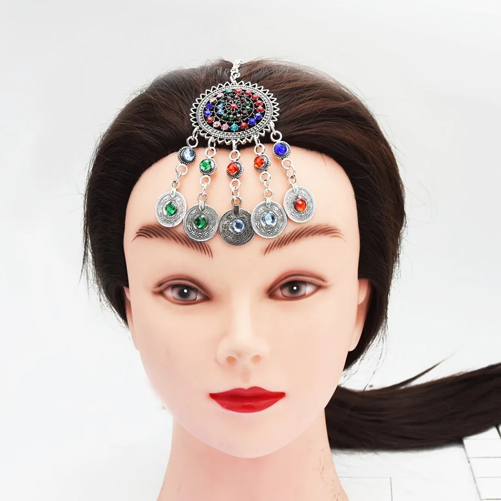 Amazing Vintage Coin Head Chain Indian Ethnic Hair Jewelry Women Blue Stone Clip Headdress Rhinestone Forehead Hair Accessories.
Amazing Vintage Coin Head Chain Indian Ethnic Hair Jewelry Women Blue Stone Clip Headdress Rhinestone Forehead Hair Accessories.