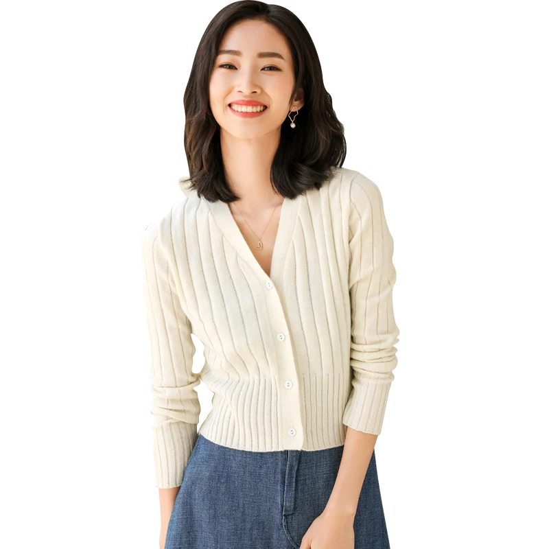 2019 Autumn and Winter Warm Wool Cardigan Women V-neck Long-Sleeved Sweater A Slim Warm Wild Knit Bottoming Shirt Large Size
2019 Autumn and Winter Warm Wool Cardigan Women V-neck Long-Sleeved Sweater A Slim Warm Wild Knit Bottoming Shirt Large Size